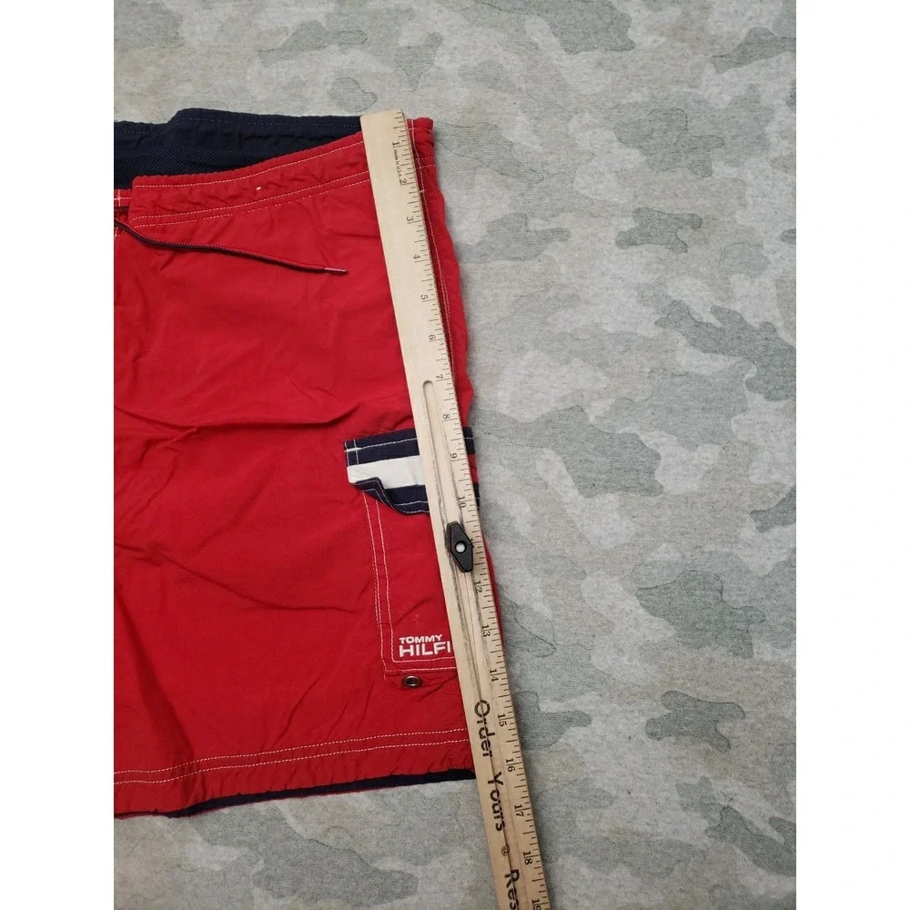 Vintage Tommy Hilfiger Trunks Shorts Mens‎ Medium Red Pocket Y2k